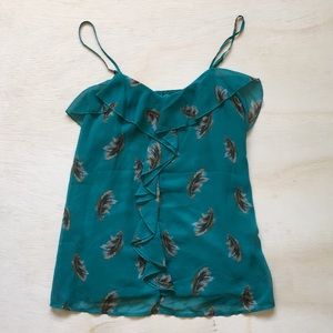 Dressy camisole with feather pattern